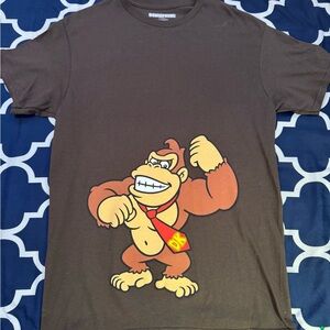 Nintendo Brown Short Sleeve Tee with Iconic Graphic
